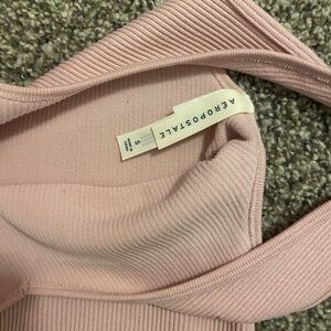 Aeropostale Blush Ribbed Knit Top
